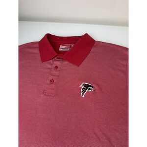 Mens Atlanta Falcons Cutter & Buck Polo Shirt Size Large Red Golf